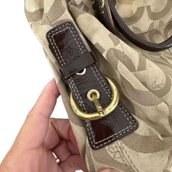 COACH Madison Julianne Op Art Signature Tote Large Satchel Shoulder Bag 12963 - Picture 3 of 10